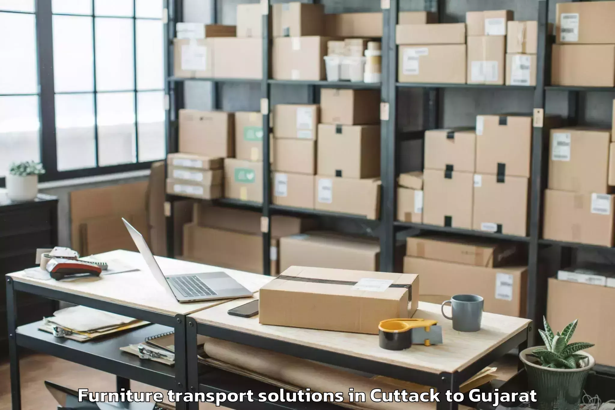 Reliable Cuttack to Harij Furniture Transport Solutions